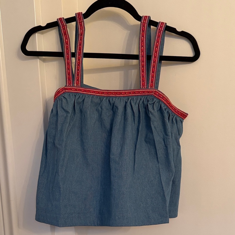 Endless Rose Blue and Red Boho Top